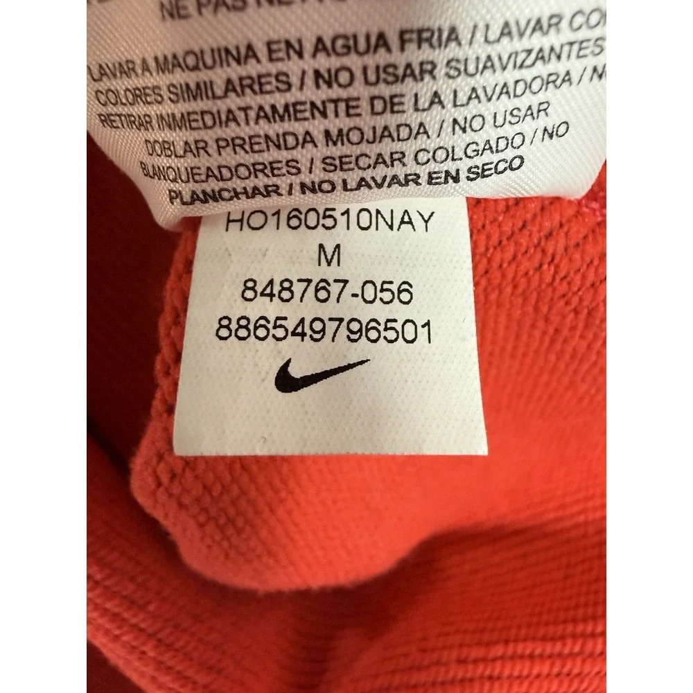Nike Hoodie‎ Womens Medium Red Therma Fit Fleece Just Do It Pullover